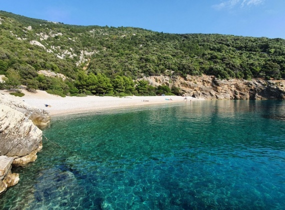 A secluded beach near Lubenice village