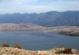 View of Pag Island and mainland Croatia